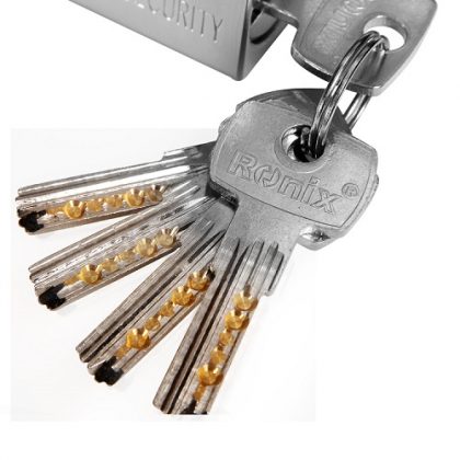 قفل کتابی فولادی با کلید برنجی - سایز 84 میلی‌متر مدل RH-4290